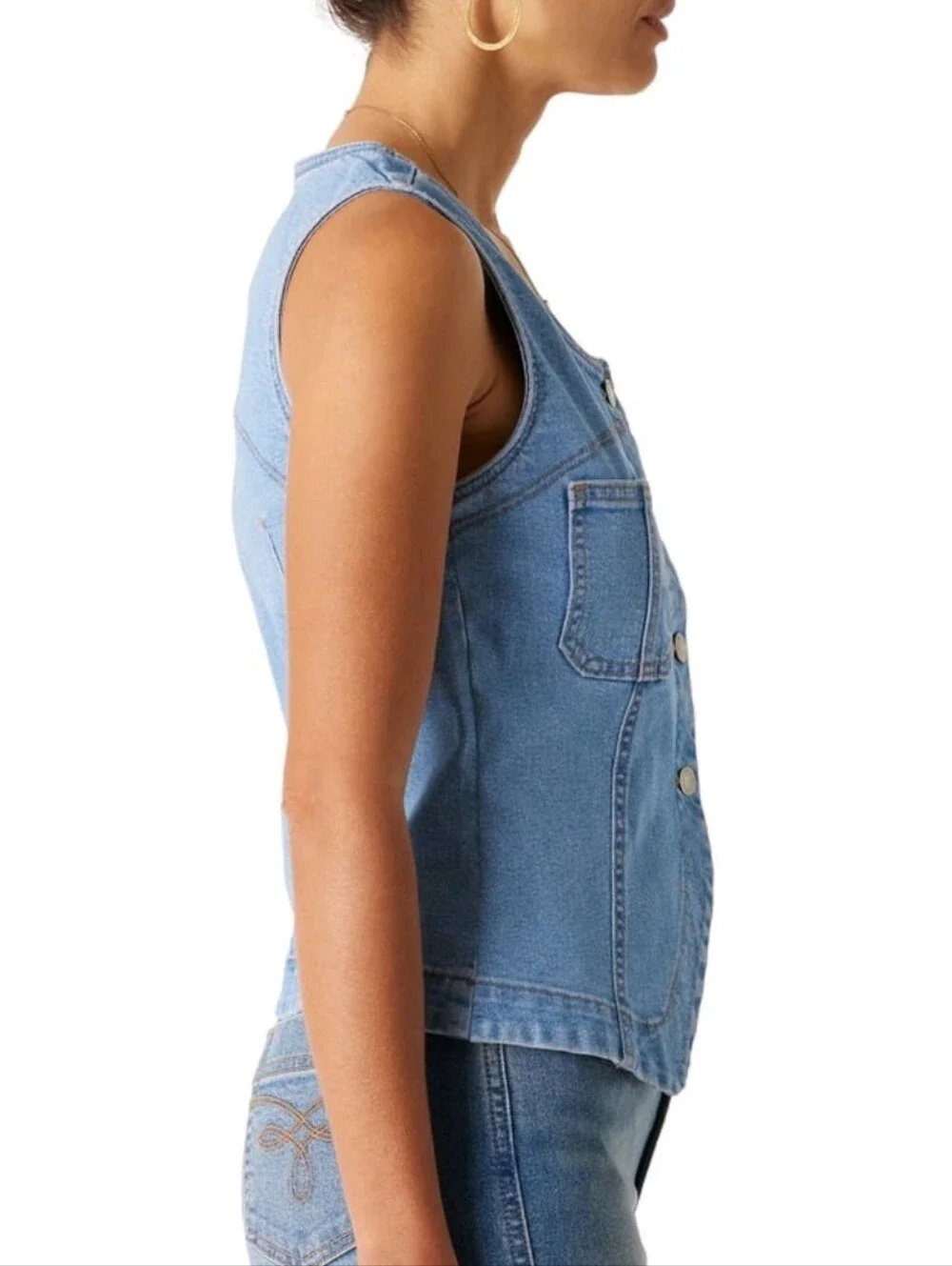 Levi Strauss Signature Women's Vintage Summer Vest, Size Small NWT